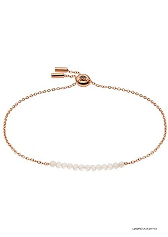 Fossil Women's Rose Gold-Tone Stainless Steel Chain Bracelet
