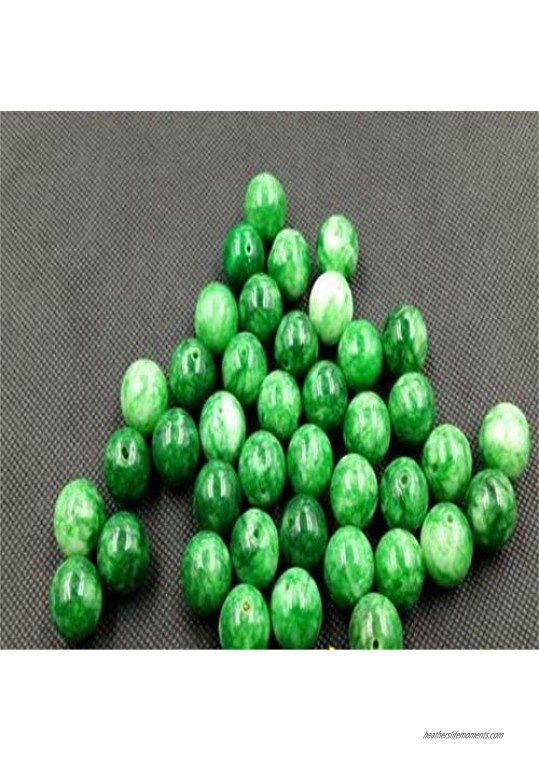 Green jade bracelet for women Gemstone Healing Chakra Bracelet Anxiety Crystal Natural Stone Men Women Stress Relief Yoga Protection 7.5 inch (8 mm Bead)