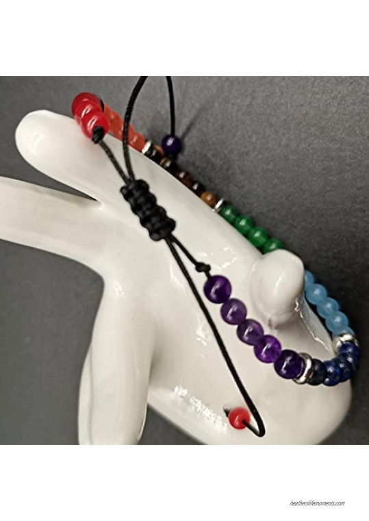 Homelavie 7 Chakra Bracelets for Women 4mm Crystals and Healing Stones Beaded Bracelets Meditation Yoga Jewelry for Girl - Protection Energy