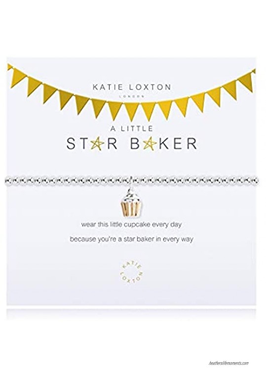 Katie Loxton a Little Food Womens Stretch Adjustable Band Fashion Charm Bracelet