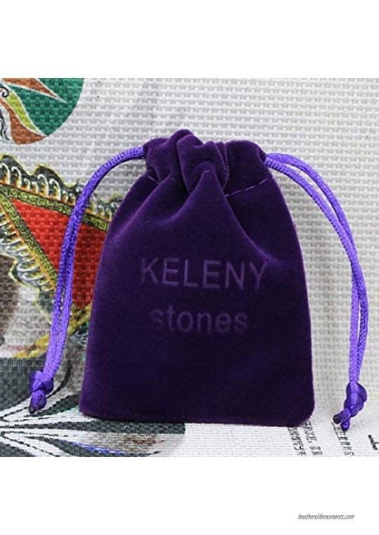 Keleny Gem Semi Precious Gemstones Crystal 8mm Round Beads Adjustable Braided Macrame Tassels Bracelets Unisex