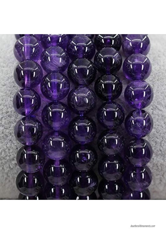 Natural A Grade Purple Quartz Gemstone 8mm Round Beads Stretch Bracelet 7 Unisex