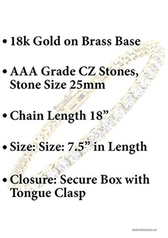 Jade Marie Friendly Silver Cubic Zirconia Bracelets 4 Prong Setting Beautiful 18k White Gold Plated Tennis Bracelet with Round Cut CZ Stones Fancy Crystal Wrist Bracelets for Women
