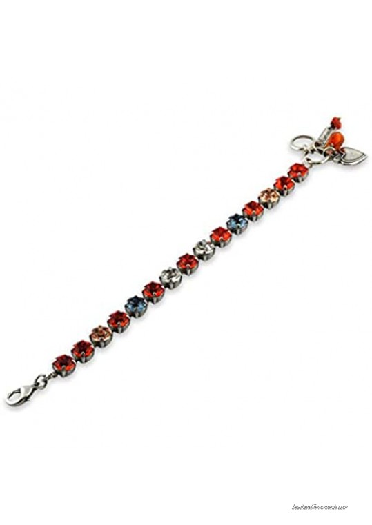 Mariana Jewelry Gelato Bracelet Silver Plated with Crystal Nature Collection MAR-B-4252 117 SP