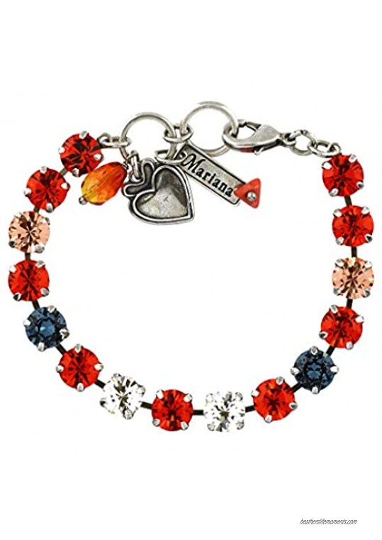Mariana Jewelry Gelato Bracelet  Silver Plated with Crystal  Nature Collection MAR-B-4252 117 SP
