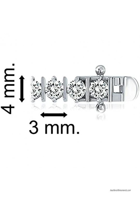 Sea of Ice 925 Sterling Silver 3mm Round-Cut Genuine Tanzanite/CZ Cubic Zirconia Tennis Bracelet 7.25-7.5