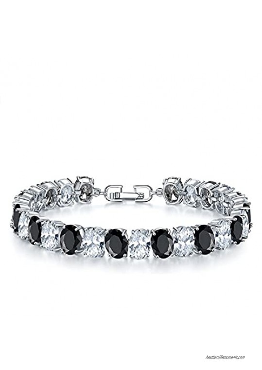 Uloveido Charm Platinum Plated Tennis Crystal Bracelet Ideal Gift for Her Girlfriend Mom BR0166