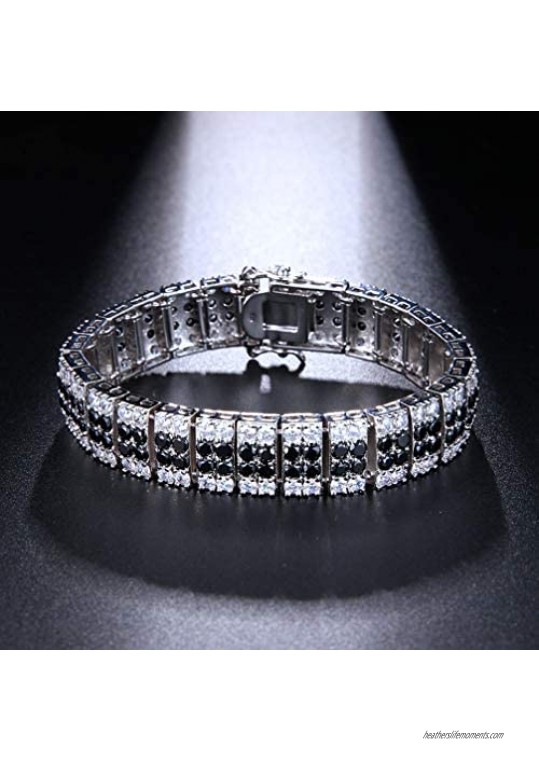 Women Jewelry Bracelets Multi Color Cubic Zirconia Bangle Links Bracelets Mother's Day Gifts for Mom 7 INCH