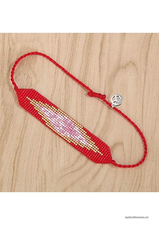 KELITCH Agate Seed Bead Woven Single Wrap Bracelet Handmade Fashion Women Jewelry