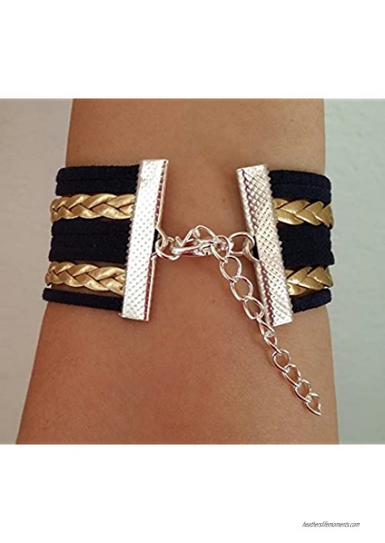 Kit's Kiss Navy Bracelet US Navy Bracelet Sailor Bracelet Love Infinity Bracelet Leather Bracelet