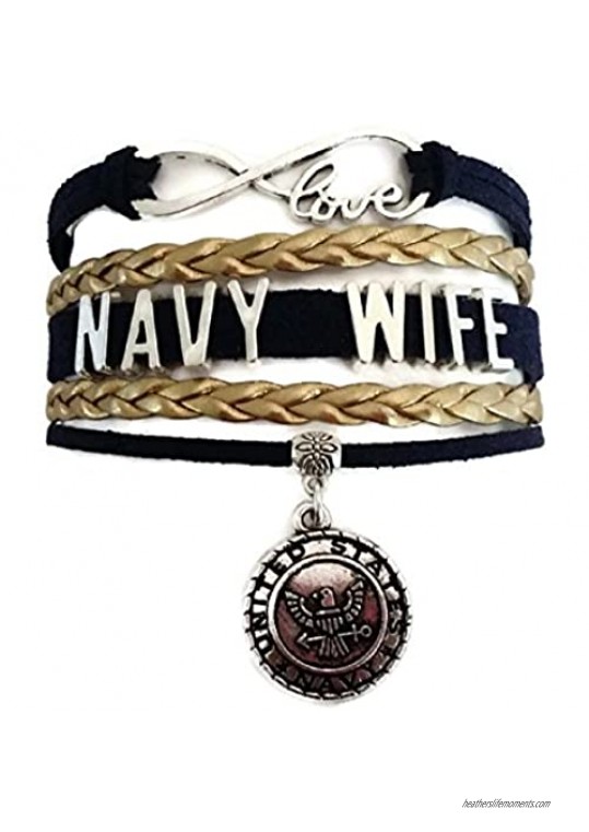 Kit's Kiss Navy Bracelet US Navy Bracelet Sailor Bracelet Love Infinity Bracelet Leather Bracelet