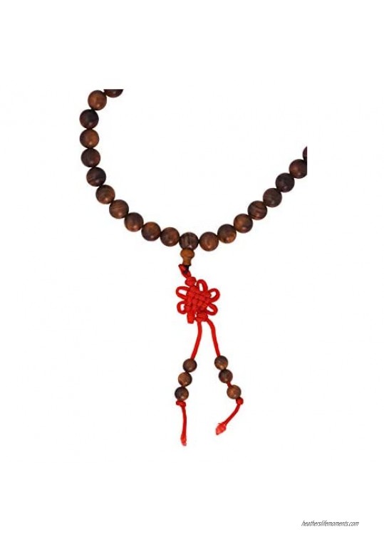 Mandala Crafts 108 Mala Prayer Beads Necklace Bracelet from Natural Wood for Meditation Yoga