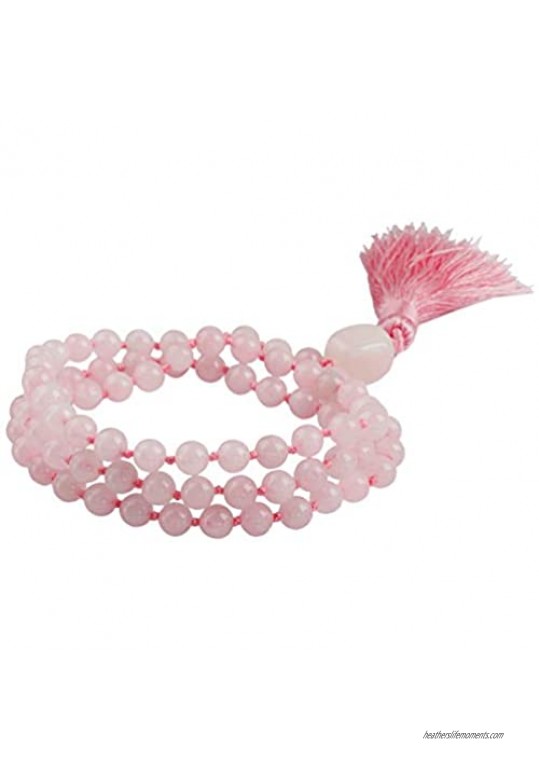 TUMBEELLUWA Semi Precious Stone Wrap Bracelet for Women/Men Meditation Beads Necklace for Unisex