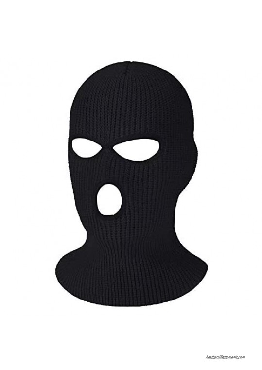 3-Hole Beanie Face Mask Ski-Warm Knit-Men and Women