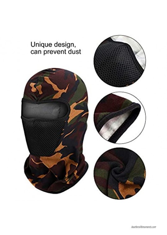 3 Pieces Balaclava Face Mask Motorcycle Mask Windproof Camouflage Fishing Cap Face Cover for Sun Dust Protection (Color Set 1)