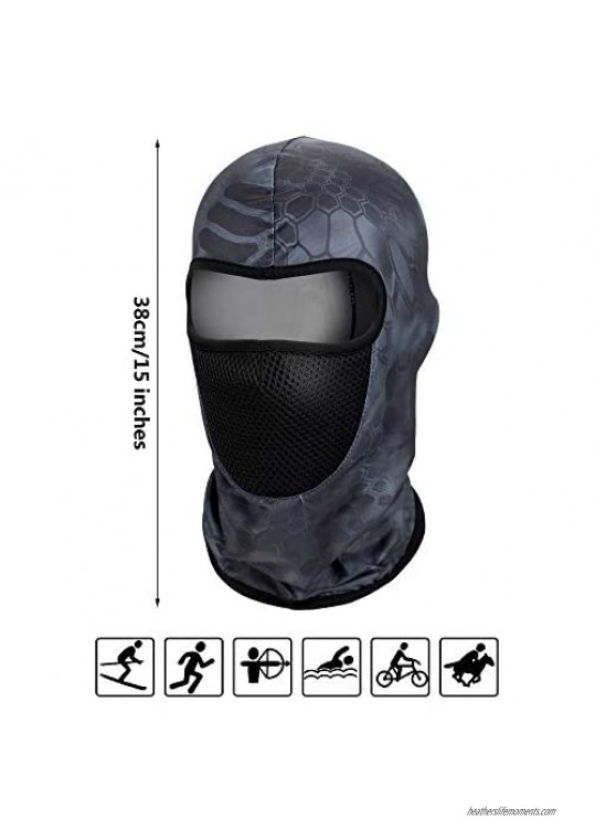 3 Pieces Summer Balaclava Face Mask Breathable Full Face Cool Mask Sun-Proof Full Face Cover for Outdoor Activities Favors