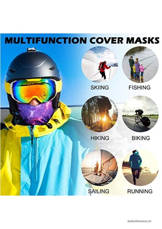4 Pcs Neck Gaiter Face Mask Reusable 3D Seamless Gaiter Face Covr for Women Men - 4 Colors