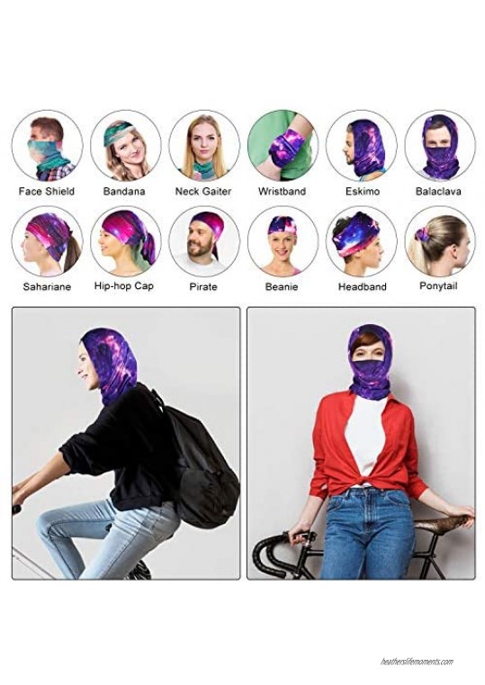 4 Pcs Neck Gaiter Face Mask Reusable 3D Seamless Gaiter Face Covr for Women Men - 4 Colors