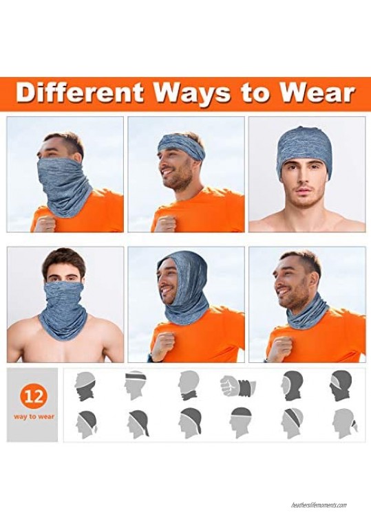 6 Pieces UV Protection Face Cover Summer Face Cover Gaiter Dust-Proof Breathable Bandana