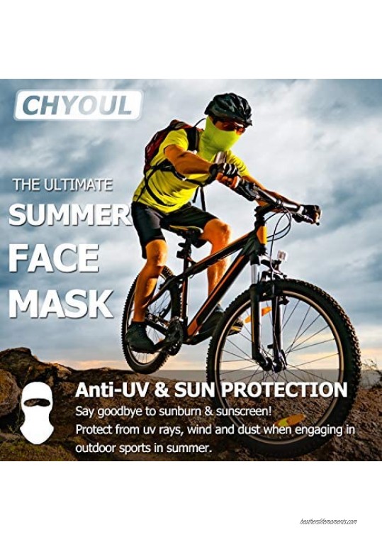 CHYOUL Balaclava Face Mask UV Protection Summer Sun Hood for Men Women Outdoor Sports Camouflage Tactical (Snake-Camo Brown)