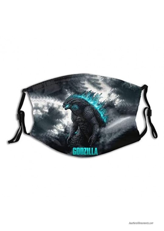 Godzilla 2 King of Monsters Outdoor Mask Protective 5-Layer Activated Carbon Filters Adult Men Women Bandana