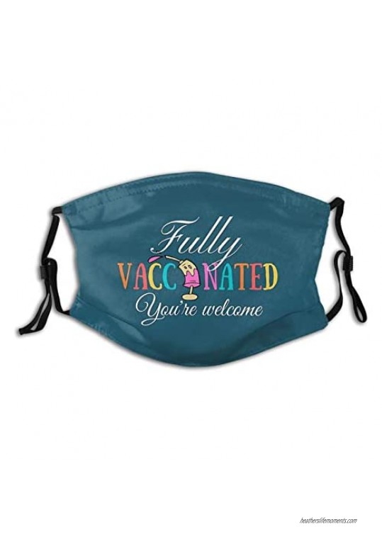I Am Vaccinated Funny Vaccine Fashion Mask Women Men Teens Adjustable Balaclava Masks Washable Reusable 2 Filter