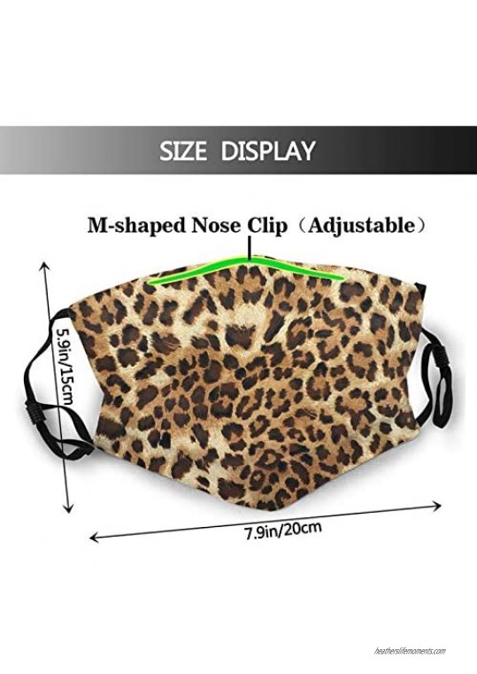 Leopard Face Mask Face Mask Unisex Balaclava Comfortable Washable Reusable Cloth Fashion Scarf With Filter