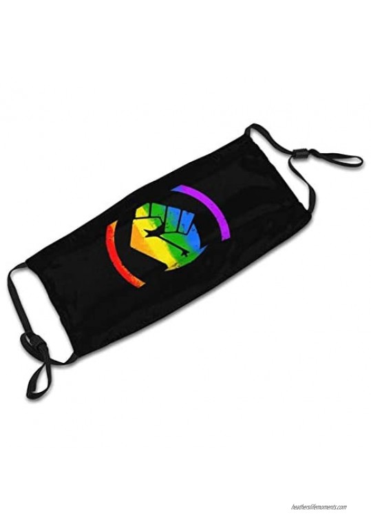 Love Wins Pride Lgbtq-Face Mask Favorite Lgbt Pride Balaclava ，Pollen-Proof Reusable Mask With Pocket & 2 Filters