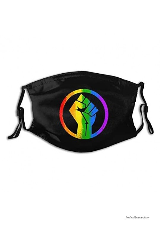 Love Wins Pride Lgbtq-Face Mask Favorite Lgbt Pride Balaclava ，Pollen-Proof Reusable Mask With Pocket & 2 Filters