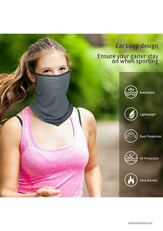 Omeneex Bandana Face Mask Breathable Rich Fabric UV Dust Protection Earloop Full Face Mask for All Year Round