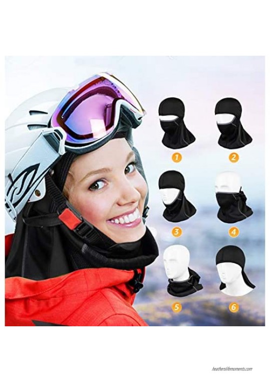 Overmont Balaclava Ski Mask – Outdoor Face Mask for Men & Women – Winter Face Covers Great for Skiing Snowboarding & Motorcycle Riding Black