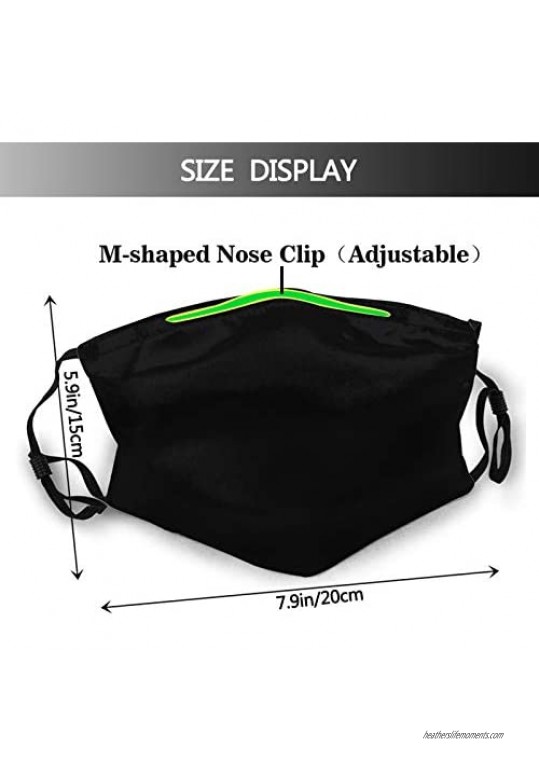 SEPTXINHUA 2PC Personalized Face Cover with 2 Filter Washable Reusable Face Bandanas Balaclava for Men Women