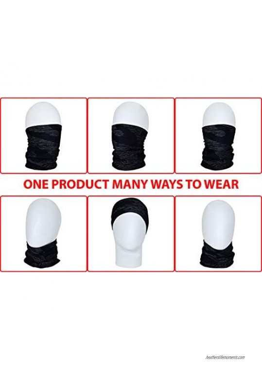 The Innovative Thinkers Pack of 6 Stretchable Neck Gaiter for Men and Women Girls and Boys