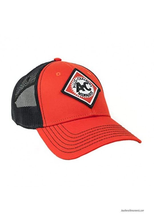 Allis Chalmers Tractor Hat Orange and Black Mesh Vintage Logo