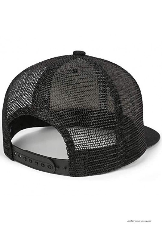 Baseball Hats for Men Women Cool Flat Bill Mesh Adjustable Hip-Hop Cap Snapback
