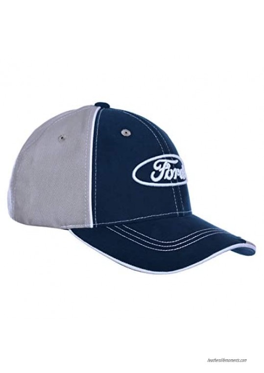 Checkered Flag Sports Men's Ford Logo Cap Adjustable Navy Blue & Gray Hat