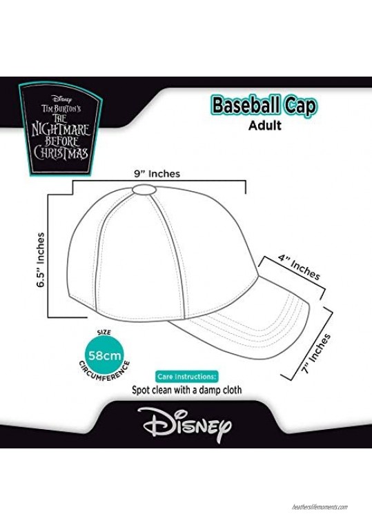 Disney Men's Baseball Cap - Jack Skellington Nightmare Before Christmas Six Panel Snap-Back Hat