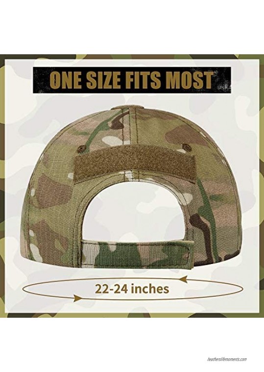 Geyoga 4 Pieces Military Patch Hat Tactical Army Hats Adjustable Operator Cap Breathable Baseball Cap for Men Women Outdoor