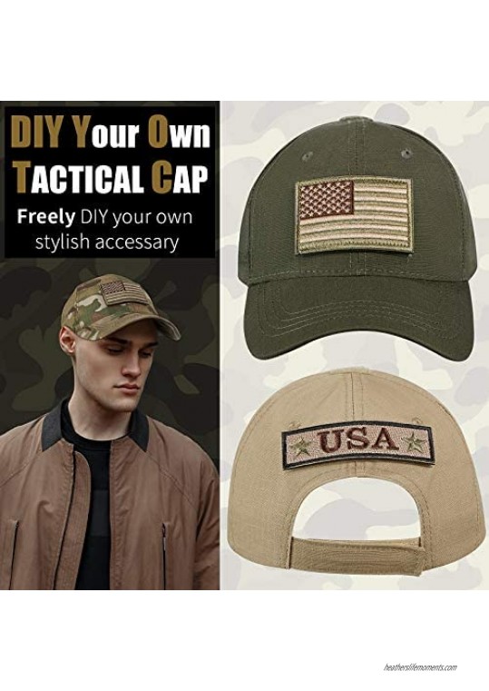 Geyoga 4 Pieces Military Patch Hat Tactical Army Hats Adjustable Operator Cap Breathable Baseball Cap for Men Women Outdoor
