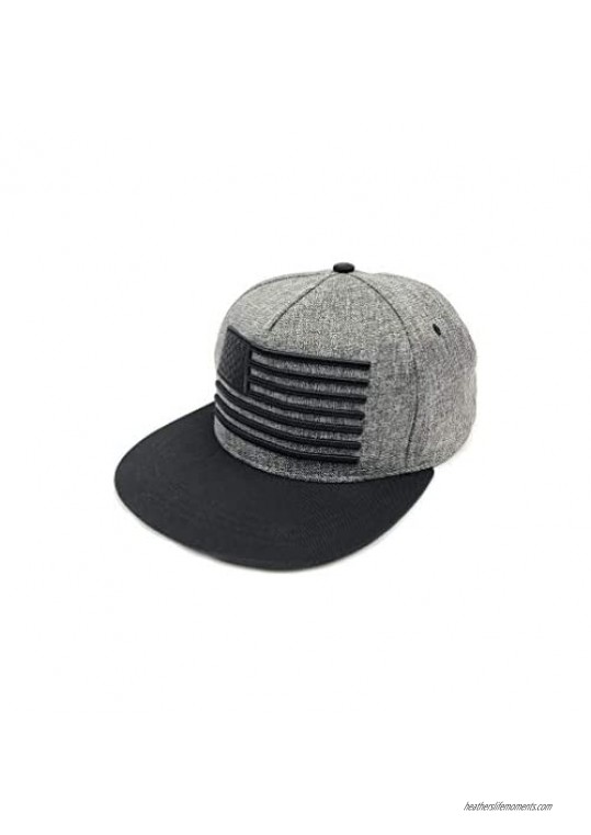 HONAO Baseball Cap American Flag Snapback Hats Unisex Adjustable Trucker Hat Hip Hop Flat Brim Cap Dad Hat Boys Flat Brim hat