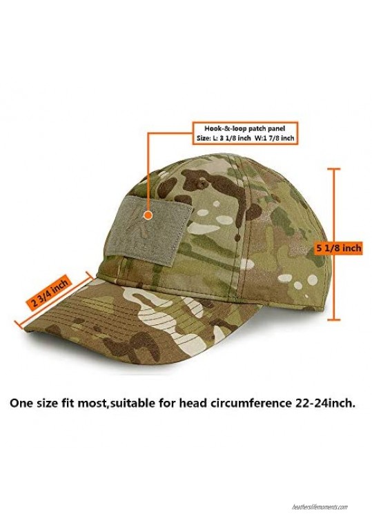 KRYDEX Tactical Cap Operator Hat Baseball Cap with Multicam US Flag Patch for Men Work Gym Hiking Hunting Multicam