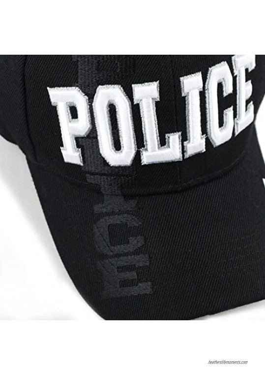 Law Enforcement 3D Embroidered Baseball Cap & [Made in USA] Beanie Hat.