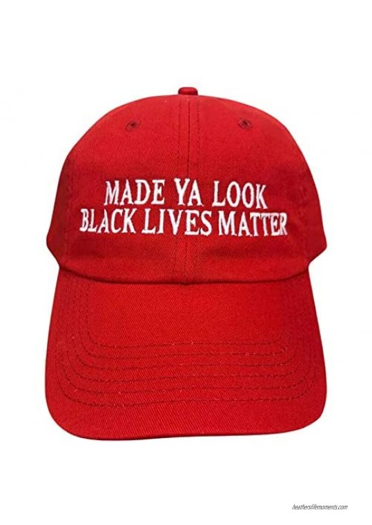 Made Ya Look BLM Unisex Baseball Hat - Black Lives Matter Adjustable Dad Hat