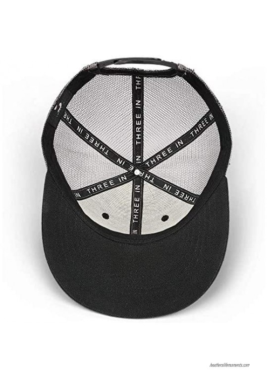 Motorcycles-Logo Men Women Cool Flat Bill Mesh Trucker Cap Adjustable Back Hat