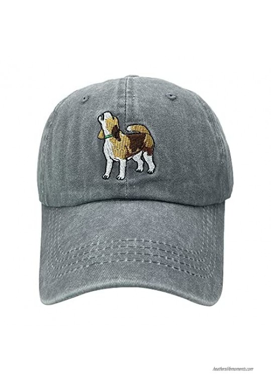 NVJUI JUFOPL Men's & Women's Cute Dog Mom & Dog Dad Baseball Cap Vintage Washed Funny Hat