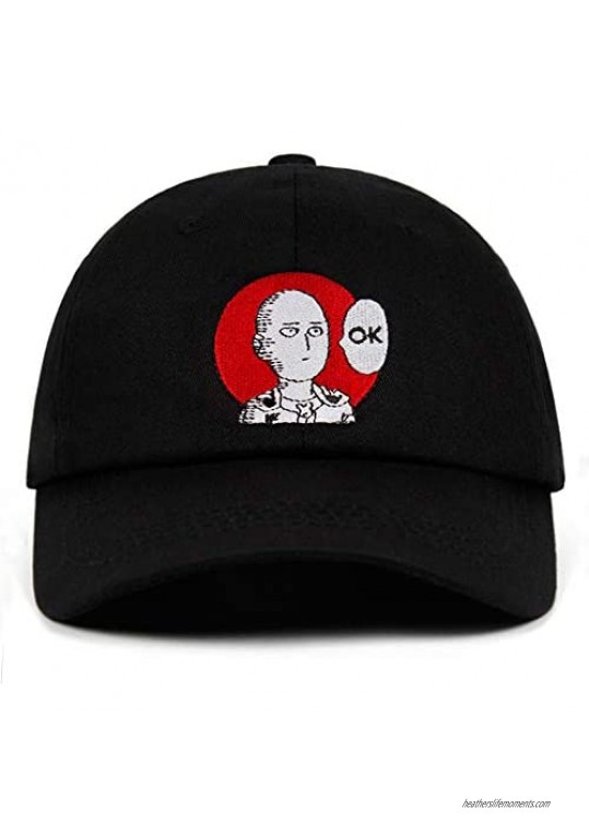 ONE Punch-Man Anime Dad Hat 100％ Cotton Embroidered Baseball Cap Outdoors Hiphop Cap