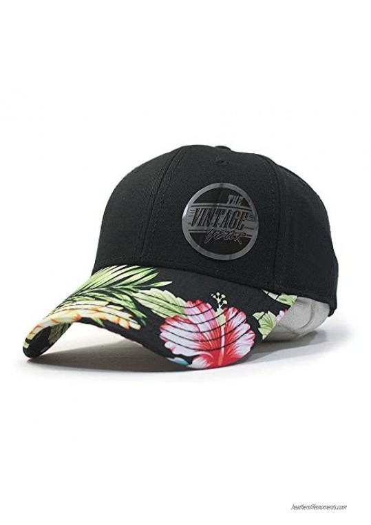 Premium Floral Hawaiian Cotton Twill Adjustable Snapback Hats Baseball Caps
