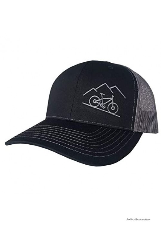 ThreadBound Outdoor Trucker Hat Snapback - Mountain Bike Design