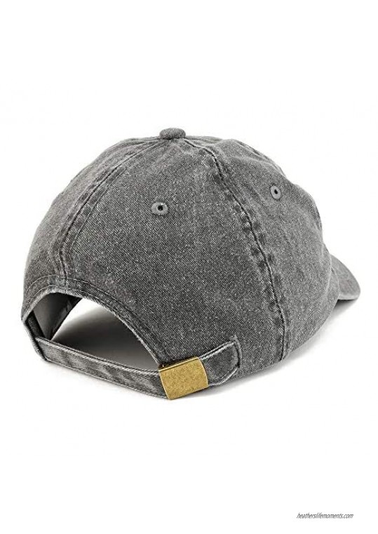 Trendy Apparel Shop Established 1946 Embroidered 75th Birthday Gift Pigment Dyed Washed Cotton Cap