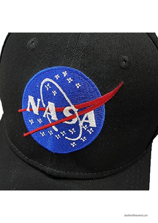 XANX SMON NASA Baseball Daddy Hat Blue Line Embroidered Space Patch Cap